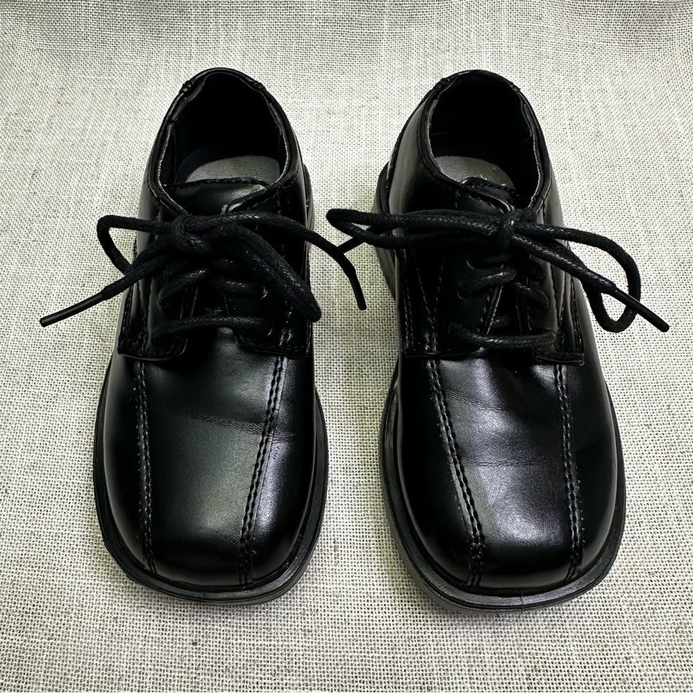 Little Boys Deer Stags “Gabe” Black  Dressy Lace-Up Oxfords Size Little Kids 6.5